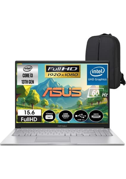 Asus Vivobook 15 Intel Core I3-1315U 40GB 256GB SSD 15.6\