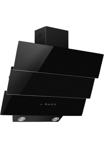 AFM Tech FM3250 Yüksek Çekim Güçlü Siyah Cam Davlumbaz