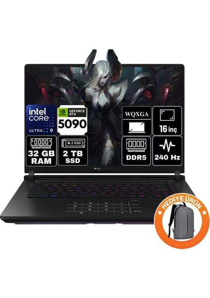 Asus Rog Strix Scar 16 Intel Core Ultra 9 275HX 32GB 2tb SSD RTX5090 24GB Freedos 16\