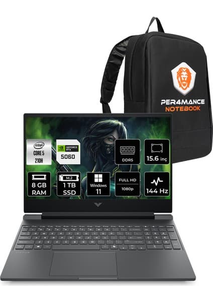 Hp Victus 15 Intel Core 5 210H 8gb 1tb SSD RTX5060/8GB 15.6\