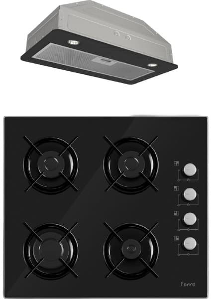 Ferre 2'li Set Göme Aspiratör Ankastre Ocak (2140-D050)