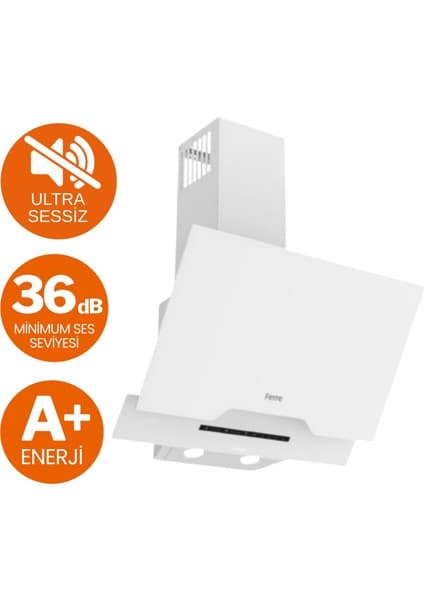 Ferre Vole Vitroseramik Elektrikli Ultra Sessiz Beyaz Ankastre Set (D064 -Sa + MS261 + QBL62CB )