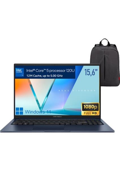 Asus Vivobook 15 X1504VA-NJ3665 P6 Intel Core 5 120U 24GB 1tb SSD WIN11 Pro 15.6\