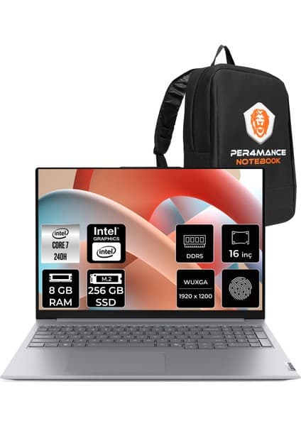 Lenovo Thinkbook 16 Gen 8 Intel Core 7 240H 8gb 256GB SSD 16\