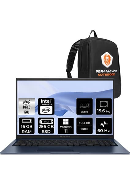 Asus Vivobook 15 Intel Core 5 120U 16GB 256GB SSD 15.6\