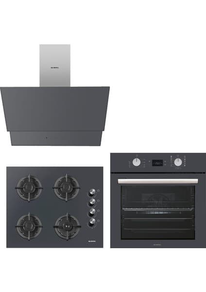 Kumtel Digital Plus 15 Programlı Ankastre Set - Antrasit(Gri)