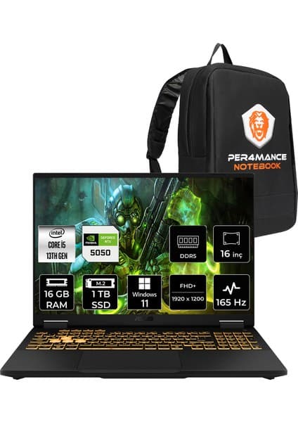 Asus Tuf Gaming F16 Intel Core I5 13450HX 16GB 1tb SSD RTX5050/8GB 115W 16\