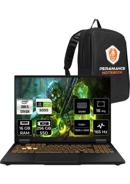 Asus Tuf Gaming F16 Intel Core I5 13450HX 16GB 256GB SSD RTX5050/8GB 115W 16\