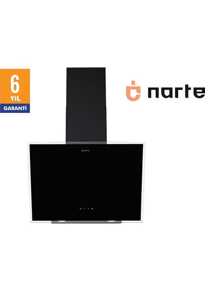 Narte -H20160B 60CM Sıyahcam Eğimli Davlumbaz - 6 Yıl Garantili