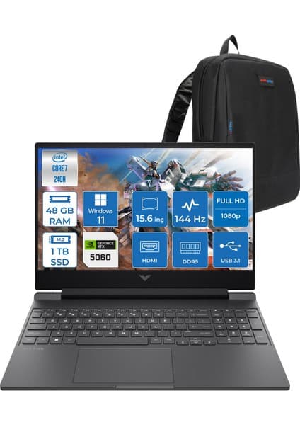 Hp Victus Gaming Intel® Core™ 7 240H 48GB Ddr5 1tb SSD RTX5060/8GB 15.6\