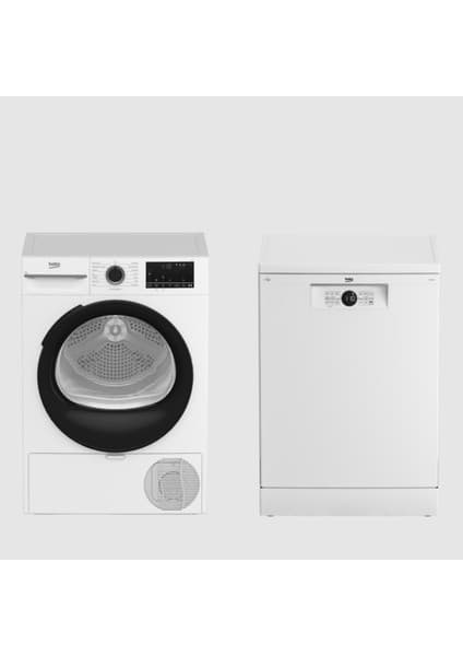 Beko 2'li Avantajlı Set Kurutma ve Bulaşık Makinesi (Kmx 91 9 kg - Bm 4144 4 Prog)