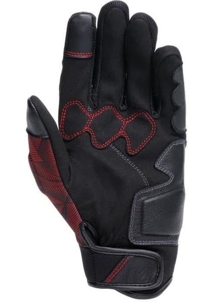 Dainese Ermex Black Red Lava Tekstil Korumalı Motosiklet Eldiven 7