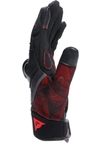 Dainese Ermex Black Red Lava Tekstil Korumalı Motosiklet Eldiven 8