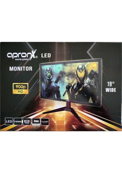 Apronx APX-NW19 900P 19" LED Monitör (VGA+HDMI)