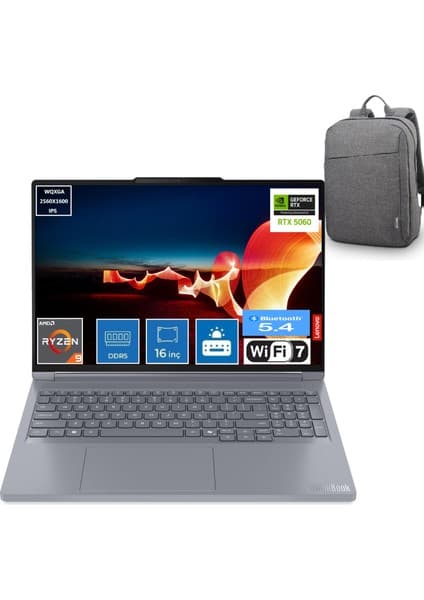 Lenovo Nb Thınkbook 16 21U00014TX Ryzen 9 8940HX 32GB 512SSD 8gb Rtx 5060 16 Dos Dizüstübilgisayar