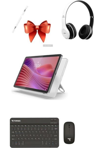 Lenovo M10 4 gb 128 gb 10.1 Tablet+Kılıf+Klavye+Mouse+Kalem+Kulaklık 3