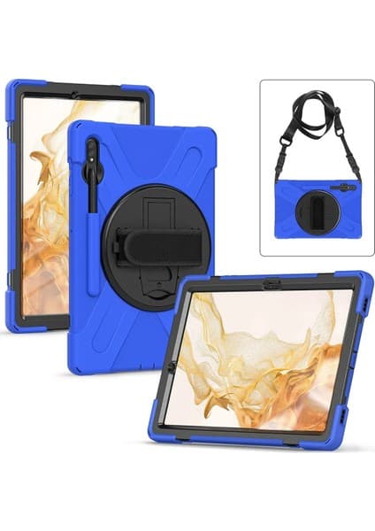 T737 Tab S7 Fe 12.4 Kılıf Amazing Tablet Kapak - MAVI-(5796)