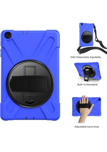 T510 Tab A 10.1 Kılıf Amazing Tablet Kapak - MAVI-(5796)