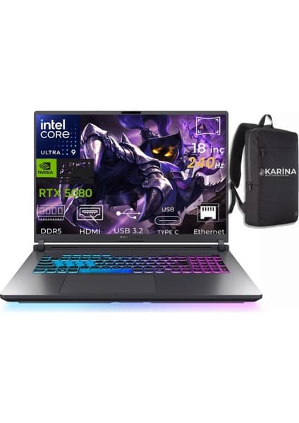 Asus Rog Strix G18 Ultra 9 275HX G815LW-S9129-26 96GB 1tb RTX5080 16GB W11PRO 18\