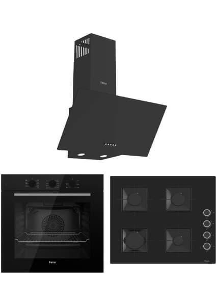 Ferre Flowart Serisi (QBL62CS-SS205-D086) Ankastre Set