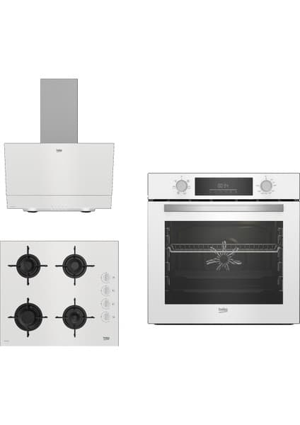 Beko New White Star 3lü Ankastre Set ( Bfc 330 B - Bocd T 6011 Eb - Bde 6050 Hb )