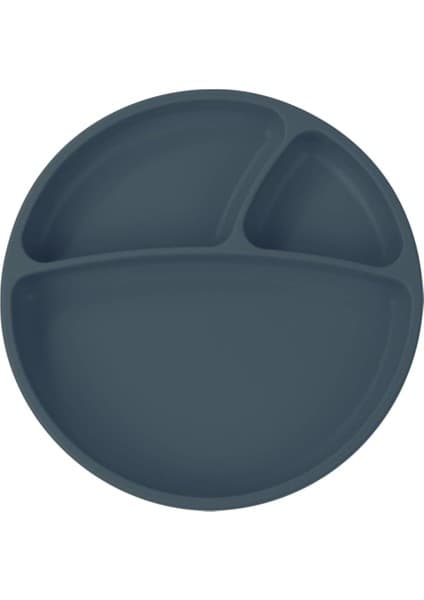 Misda Store Porsiyon Vakum Tabanlı Silikon Tabak Deep Blue