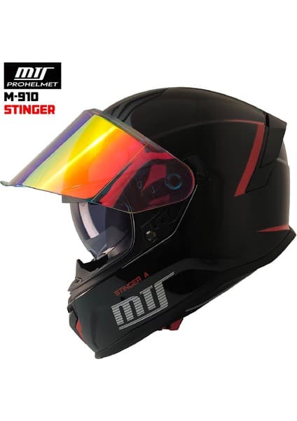 Kaly MTS M-910 Stinger Tam Kapalı Motosiklet Kaskı