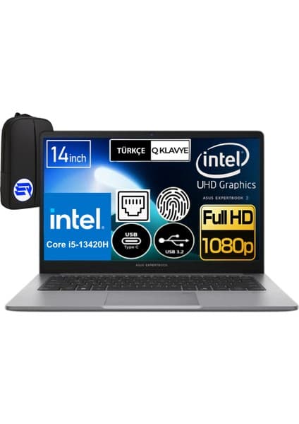 Asus Expertbook P1 P1403CVA-I58512G1DEP8 I5-13420H 8gb 1tb SSD 14\