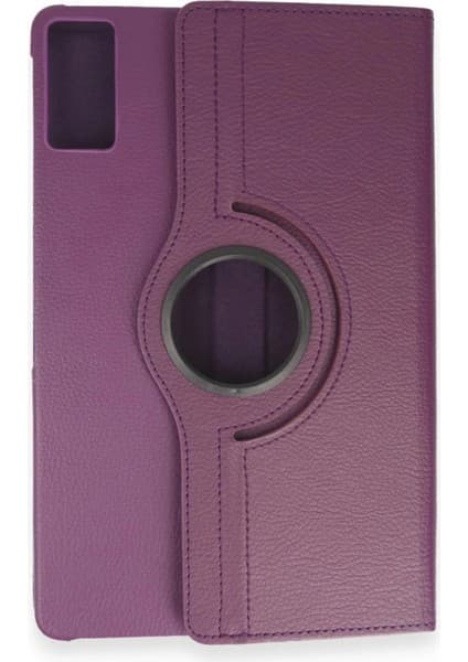 T550 Tab A 9.7 Kılıf 360 Tablet Deri Kılıf - Mürdüm