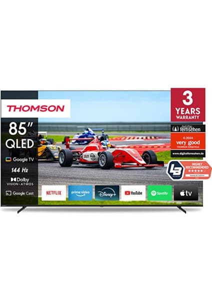 THOMSON 85QG7S14 85" 215 Ekran 4K UHD 144hz Uydu Alıcılı QLED Pro Google Tv