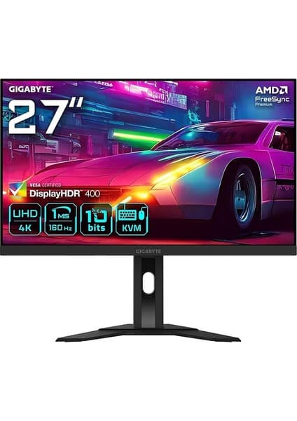 Yenibağ M27UA 27" IPS Oyuncu Monitörü, 4K UHD (3840X2160), 160Hz, 1ms, Mat Ekran, HDMI 2.1, Displayhdr 400, Dahili Hoparlör, Kvm & Usb-C