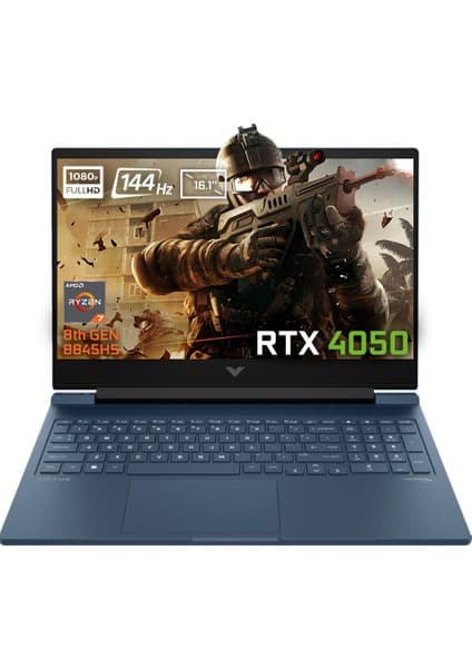 Hp Victus 16-S1023NT Amd Ryzen 7-8845HS 9Z795EA FR40 24 GB Ddr5 4 Tb SSD RTX4050 6gb 16.1 Inç 144Hz Full Hd Windows 11 Home Gaming Laptop