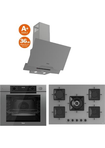 Ferre Fryart-Steam SERISI(QEP64CPR-SS038-D065) Ankastre Set
