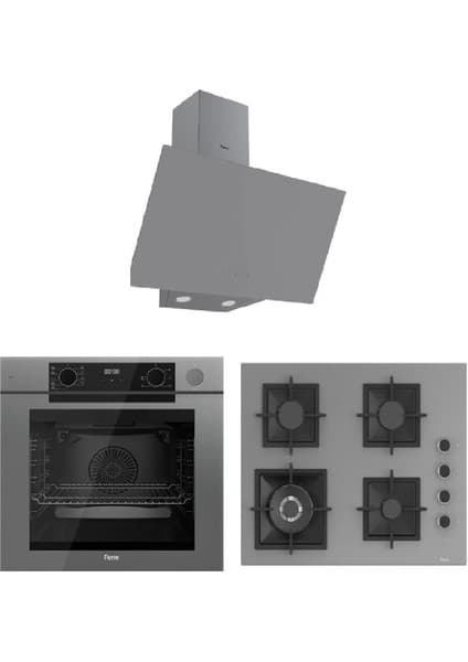 Ferre Fryart-Steam SERISI(QEP64CPR-SC408-D079) Ankastre Set