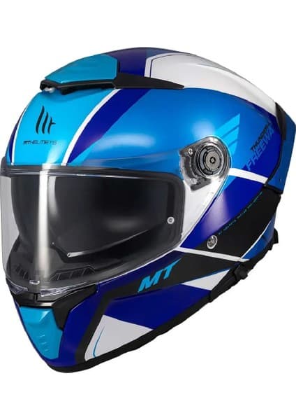 Mt Helmets mt Thunder 4 Sv Freeway A17 Parlak Mavi Kapalı Kask