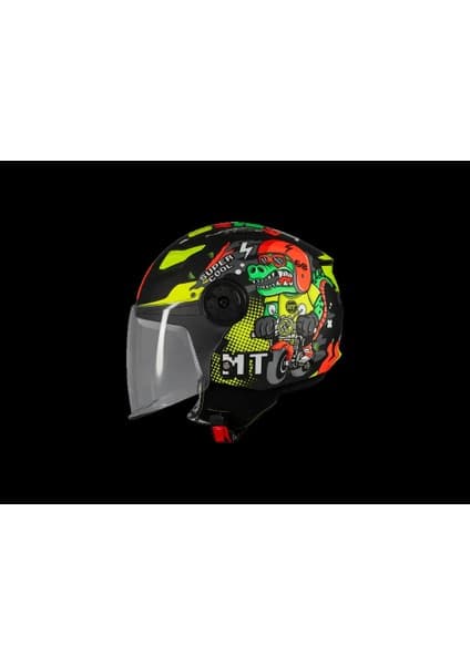 Mt Helmets Kask mt Çocuk Lıte Dino A1 Mat Siyah
