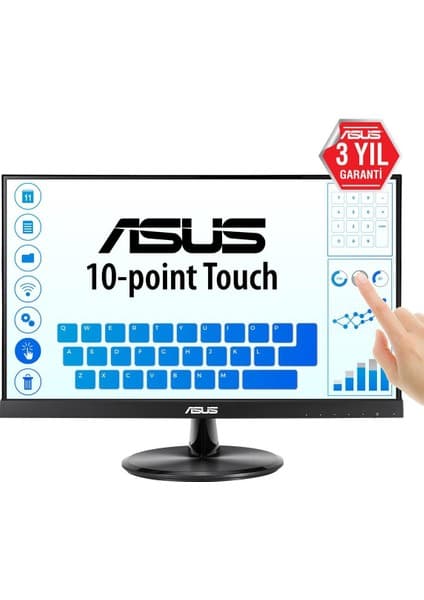 Asus VT229H 21.5" 5ms 1920X1080 Vga/hdmı Vesa mm Dokunmatik LED Monıtor
