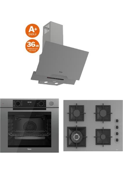 Ferre Fryart-Steam SERISI(QEP64CPR-SC408-D065) Ankastre Set
