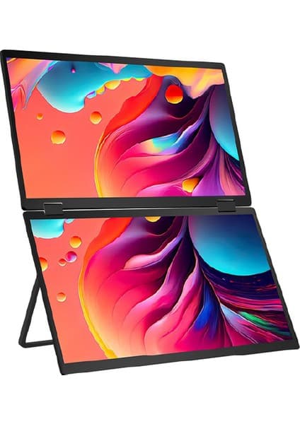 Trimonitör 15.6″ Katlanabilir İkili Monitör