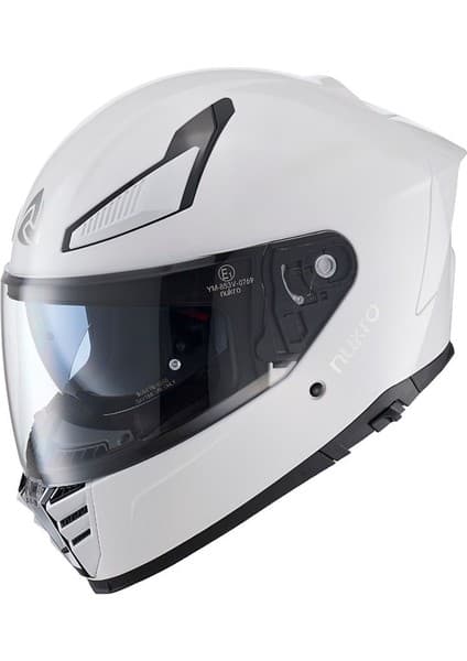 Nukrotech Nukro YM-853 Solid Gloss White Kask