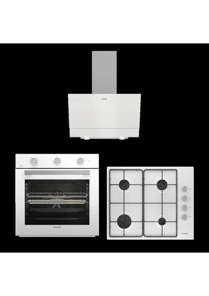 Arçelik Beyaz Cam Şık Ankastre Set