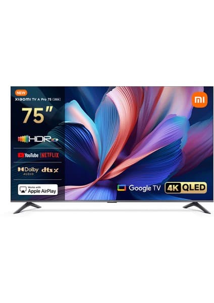 Xiaomi A Pro 75 2026 4K Ultra HD Google Smart Uydu Alıcılı QLED TV – Siyah, 189 Ekran, 60 Hz Yenileme, Android OS