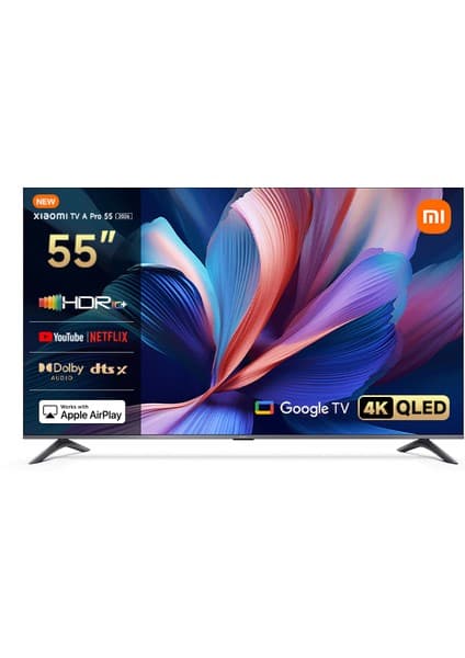Xiaomi A Pro 55 2026 4K Ultra HD Google Smart Uydu Alıcılı QLED TV – Siyah, 139 Ekran, 60 Hz Yenileme, Android OS