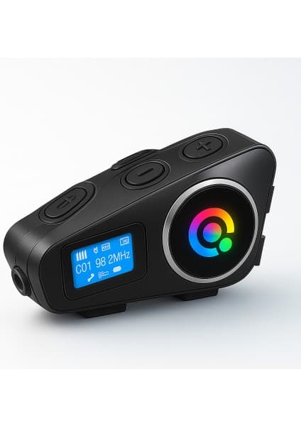 Msy Elektronik Q58 Max Motosiklet Interkom Kulaklık Seti IP65 Su Geçirmez LCD Ekran Fm Radyo 1000MAH Bluetooth 5.3