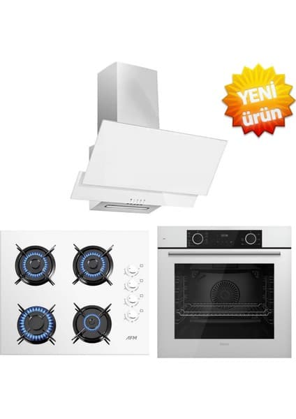 Ferre ve Afm Tech Markalı / Veno Fryart Airfry / Beyaz Ankastre Set ( XE63CB + FM2201 + FM3301 )