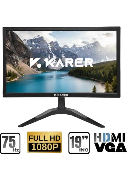 Karer 19" LED Gaming Monitör KR-19FHD – Full Hd