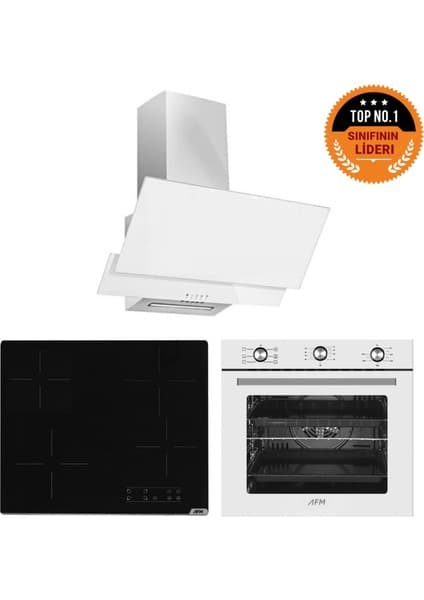 AFM Tech Home Dizayn Madrid Vitroseramik Elektrikli Ankastre Set ( V6-04 + FM7601 + 3301 )