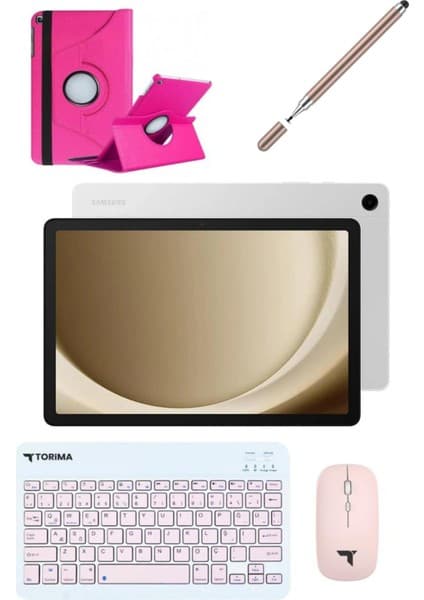 Samsung Galaxy Tab A9 Plus 8 GB Ram 256 GB 11'' Tablet+Pembe Kılıf+Kalem+Klavye+Mouse
