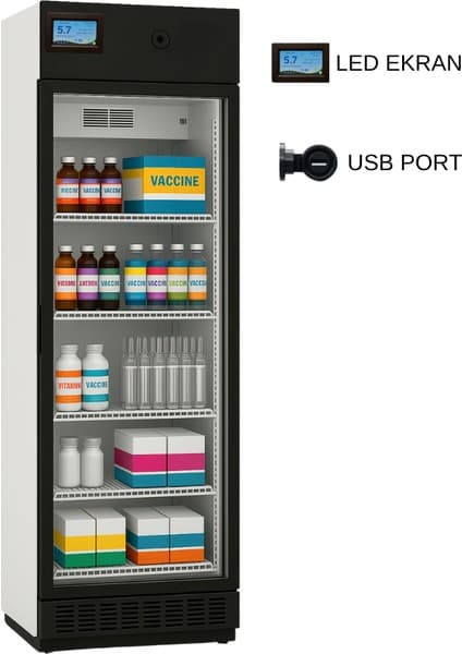 Marketcooler MED380PLUS Medikal Eczane Aşı Saklama ve Soğutucu Muhafaza Dolabı
