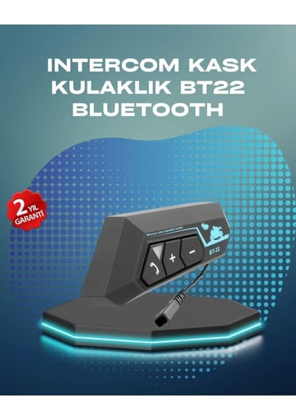 Aylina Bfs BT22 Kask Bluetooth Kulaklık Su Geçirmez Motosiklet Iletişim Sistemi